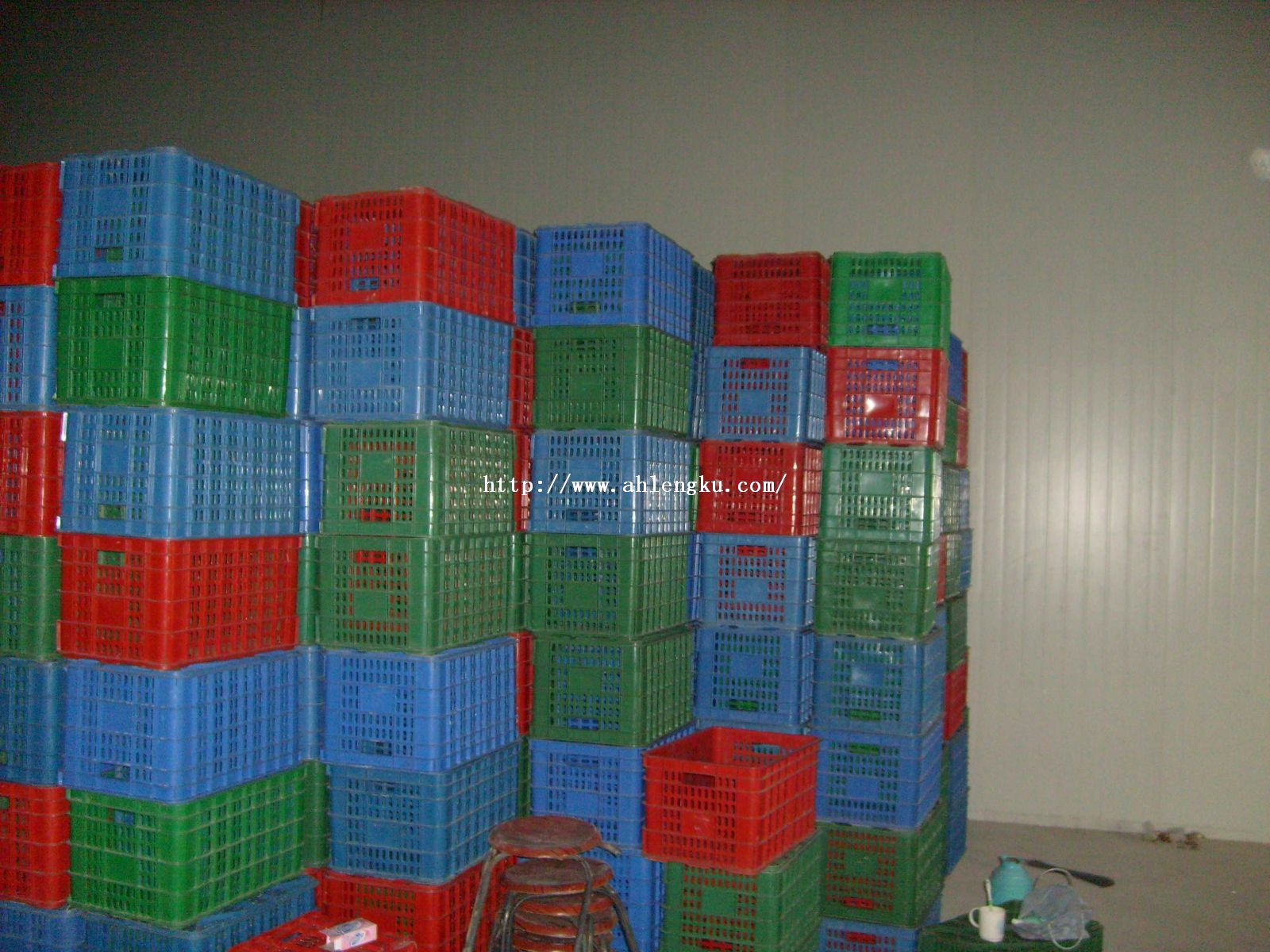 冷庫(kù)內(nèi)擺放的貨物